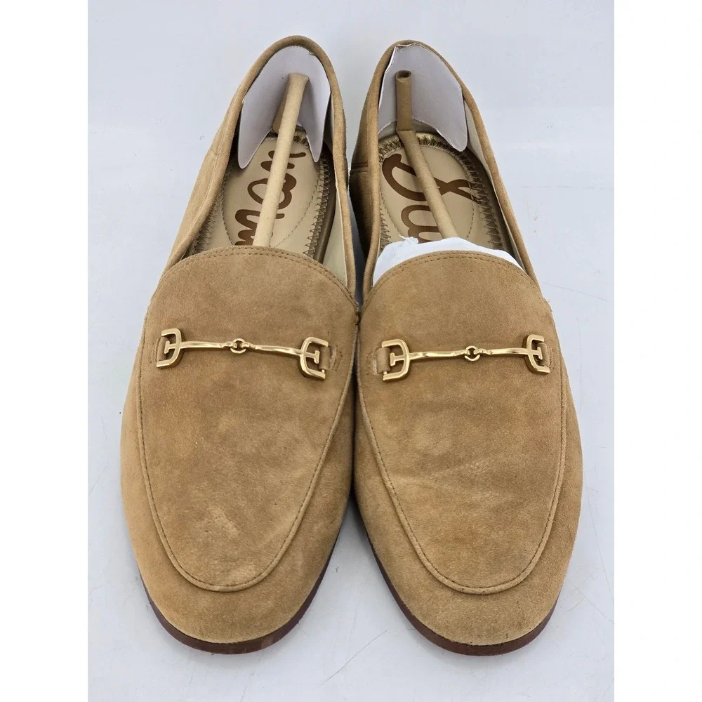 Sam Edelman Loraine Loafers Womens 8.5M Tan Suede Bit Detail -Good